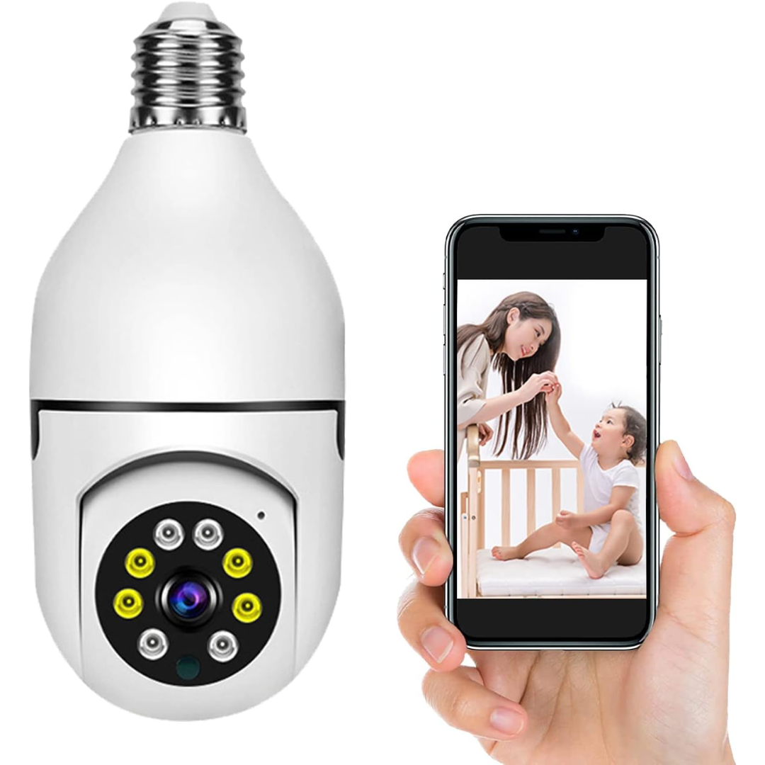 Bombilla Cámara de Seguridad WiFi 360°