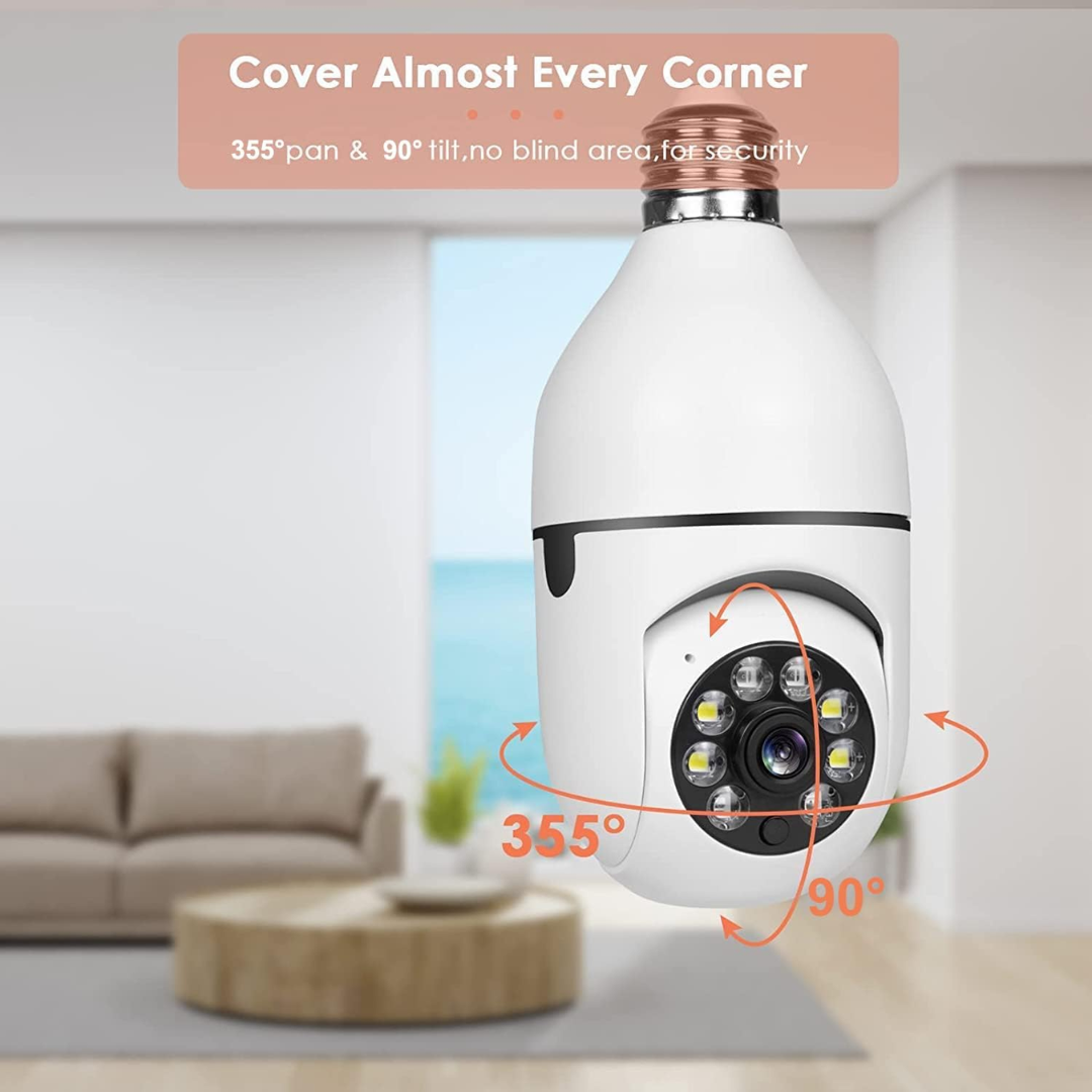 Bombilla Cámara de Seguridad WiFi 360°